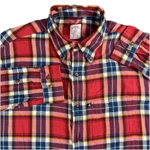 Brooks Brothers 346 The Original Polo Shirt Button Up Shirt Men’s M Madras Red